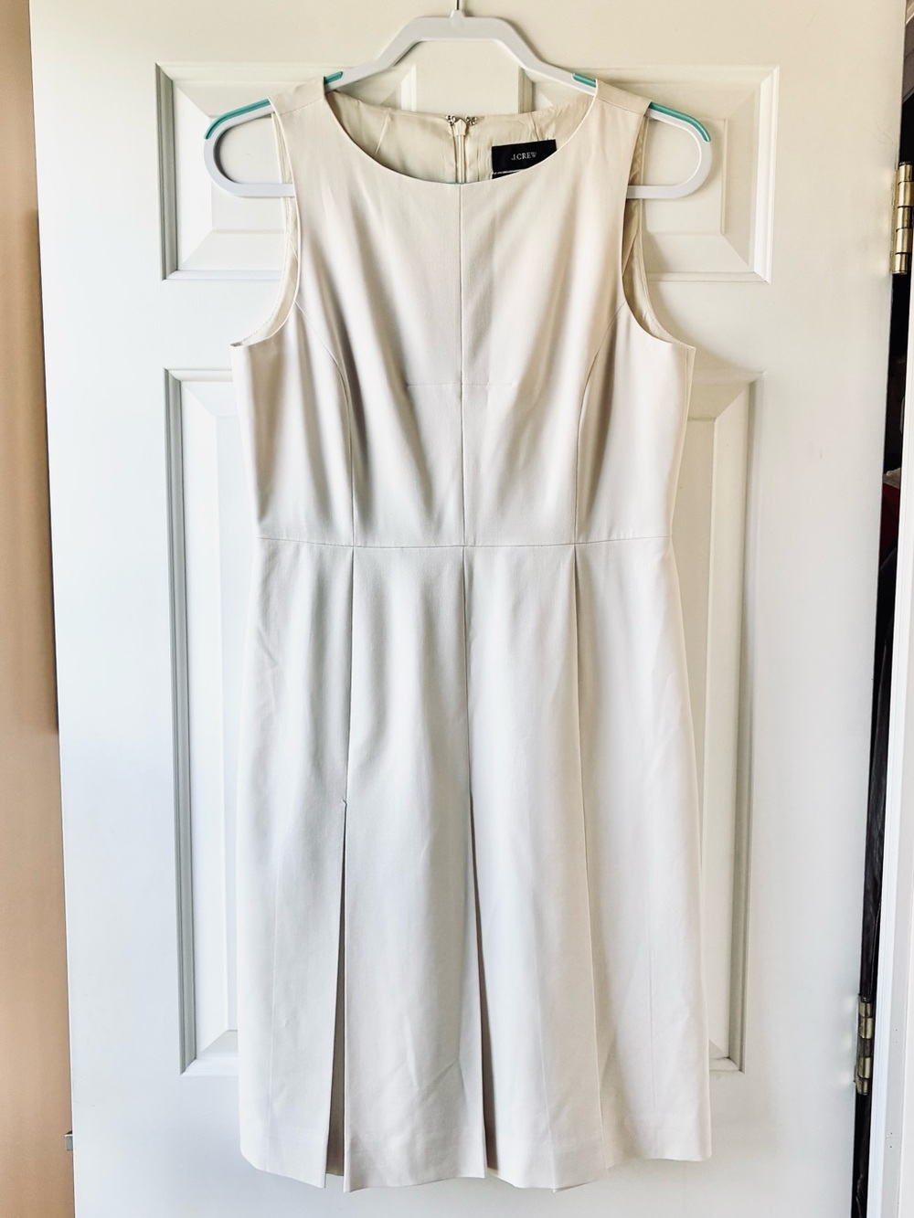 J. Crew Dress Italian Double Face Cashmere by Tollegno 1900 Cream Size 8 - Picture 2 of 15